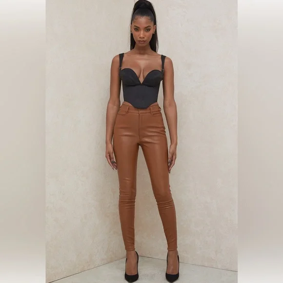 House of CB Pants Jumpsuits House Of Cb Cora Tan Vegan